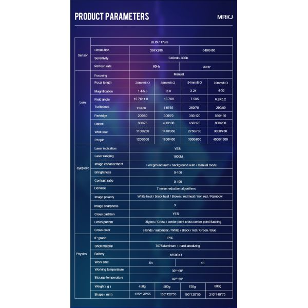 XP50 PRO Thermal Night Vision Binoculars Camera RoHS For Personal Security