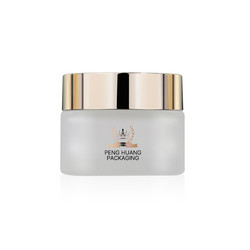 200g Frosted Glass Jars With Gold Lids OEM ODM Customizable