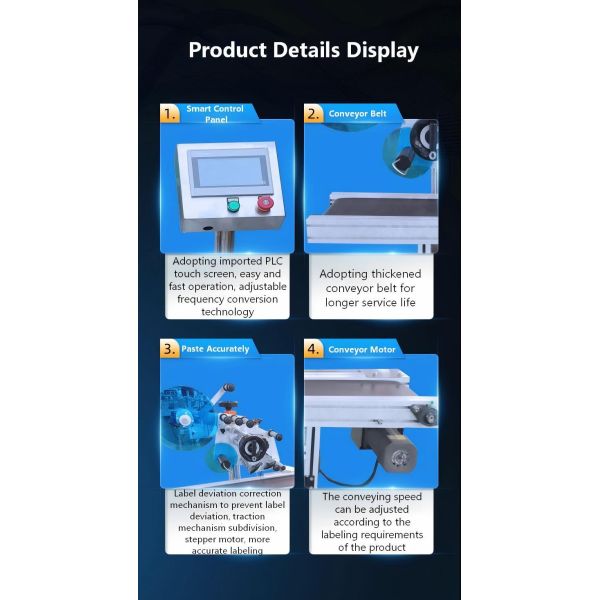 Fully automatic flat labeling machine CH-601-1 for carton labeling plastic card labeling