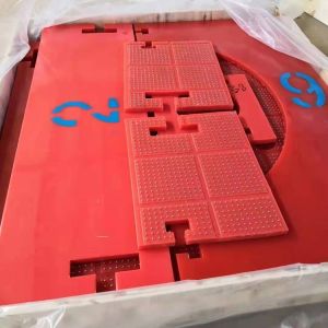 Red Anti Skid Mat ZP Type Rotary Atble 30mm Plastic Non Slip Mat For Drilling
