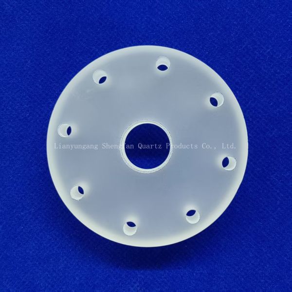 Factory Custom High Temperature Sealed Quartz Flange Perforated Quartz Glass