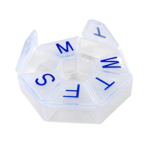 7 Sided Weekly Pill Reminder Container Medicine Box Organizer With Lock