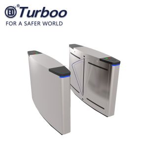 Double Anti - Clipping Access Control Turnstile Gate Retractable Flap Barrier