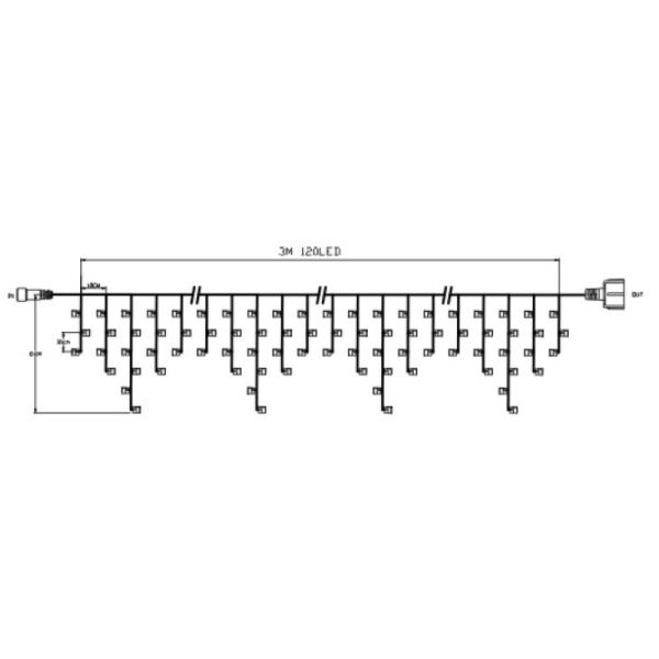 Led rubber cable icicle play light string, 230V, extendable, IP44, CE, RoHS, curtain light string,indoor and outdoor,