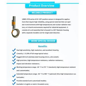LVDT Linear Displacement Sensor for Automation Material Testing Motion Position