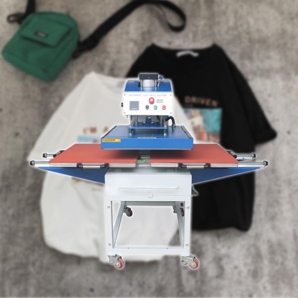 Flatbed Drawing Pneumatic Heat Press Machines 0-299C Temperature Range