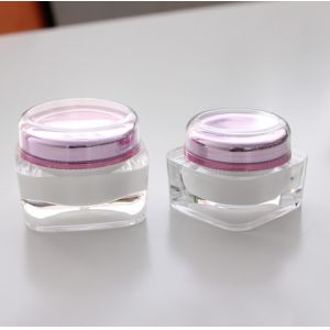 50g Blue Round Glass Cosmetic Cream Jars With Smooth Cap