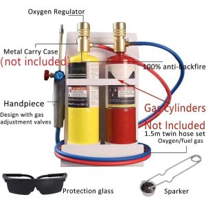 Oxygen MAPP Torch Kit for Soldering and Brazing Temperature up to 3550C Portable