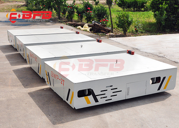 Towed Conducting Rail Transfer Cart On Rails CE Certificated Long Running