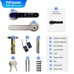 Easy Installation Tuya App Door Lock Biometric Bluetooth Fingerprint Touch For