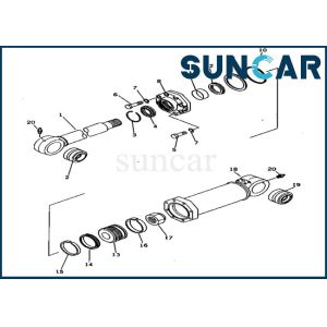Wholesale 209-63-86401 2096386401 Compensate Cylinder Service Kit Loader Excavator PC650-1 Komatsu Seal Kits from china suppliers