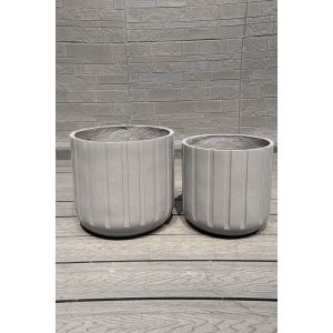 Exquisite Hand Carved Fiber Clay Planter with Drainage Holes