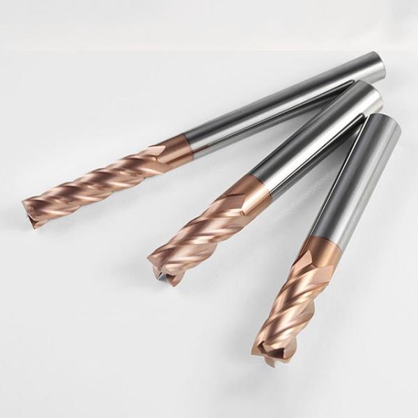Quality 4-Flute Tungsten Carbide End Mill with 55-Degree Flat Cutting Edge and 35-Degree Helix Angle for CNC Applications for sale