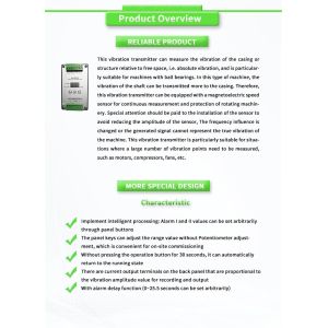 Digital Display Sensor And Transmitter UBZD4000Y Vibration Monitoring Machine
