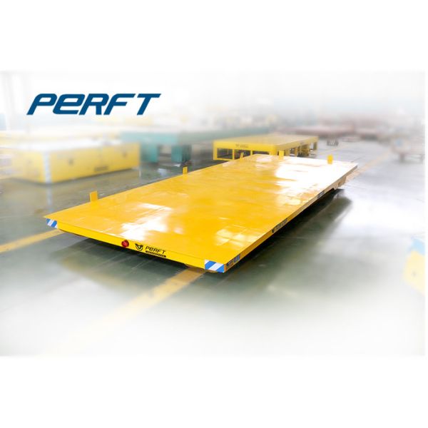 Rail Electric Flat Crossover Transfer Custom Material Handling Carts Tow Cable
