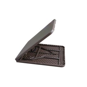 Durable Plastic Rectangular Folding Table , PE Rattan Foldable Dining Table