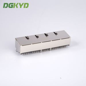 PCB Mount 1x5 Shield Five Ports RJ45 Connector Multiple Port Lan Modular Jacks