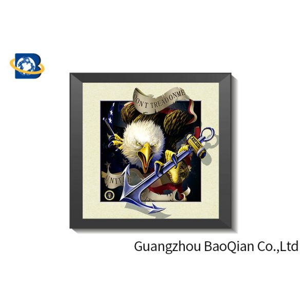 Quality CMYK Printing 5D Pictures Lenticular Image / Poster With White MDP Frame for sale