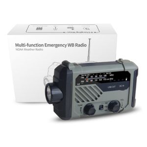 Solar Panel Powered Waterproof Emergency Radio Hand Cranked Multifunctional