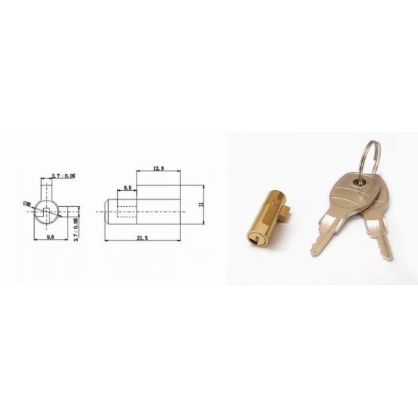 Brass Glass Cylinder Locks for Refrigerator