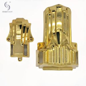 Decent Coffin Decoration Electroplated Shiny Gold Surface Funeral Accessories 11