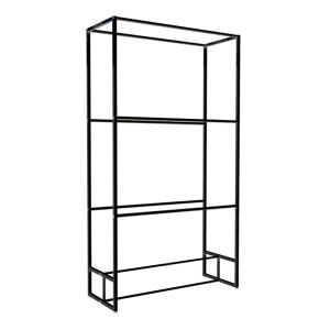 Custom Layer Clothing Organizer Rack Black Three Tiers Fabric Display Rack