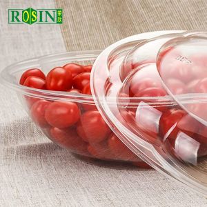 24oz Disposable Fruit Plastic Container Custom PET Fruit Packaging Container