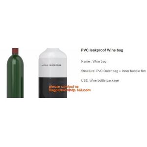 Zipped bottom plastic bottle wrap plastic bottle sleeves air wine slip Self