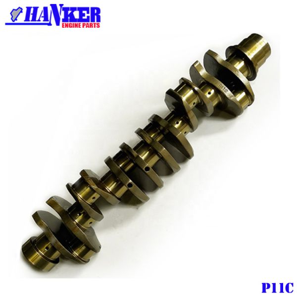 Excavator Parts Cast Steel Crankshaft For P11C Engine