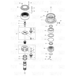 Wholesale K1002518B K1002518 K1002518A 130401-00021 DX300 Excavator Swing Drive Catalog with Various Excavator Models Capacities from china suppliers