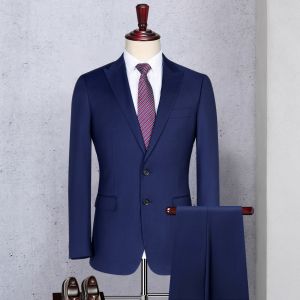 Anti-Static Men's Slim Fit Wedding Suits for Business Made In Custom Classic