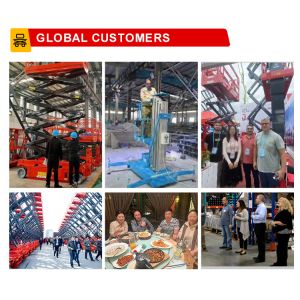 Construction Lifter Portable Scissor Lift Elevator Movable Hydraulic Aerial