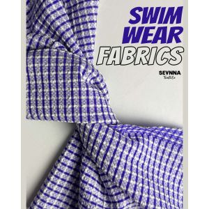 Premium 200gsm Textured Swim Fabric with 120cm Width and Unique Textured Pattern for Swimwear