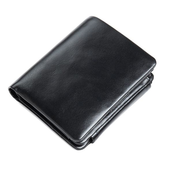 Multi-Function Large Capacity Men's Wallet in Retro Casual Style with RFID Protection