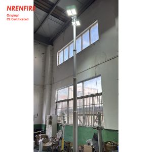 vertical mounted 7.5m pneumatic telescoping mast light tower for fire tender