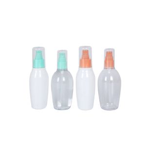 PET 120ml 150ml OEM Plastic Lotion Pump Bottles Customized Color Cream Comestic