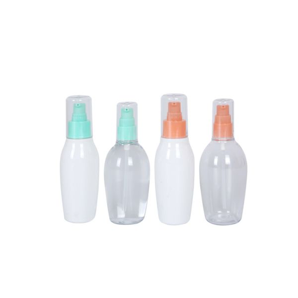 PET 120ml 150ml OEM Plastic Lotion Pump Bottles Customized Color Cream Comestic