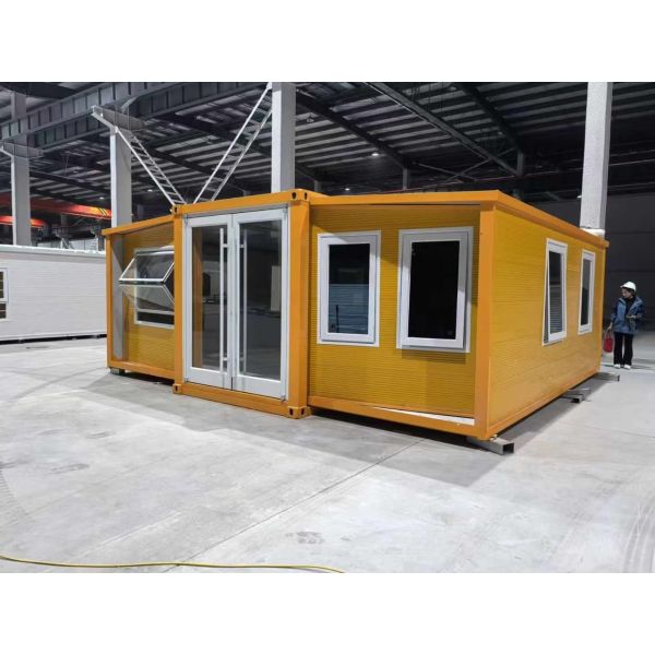 Low Maintenance Living with Expandable Container House featuring Plywood Floor