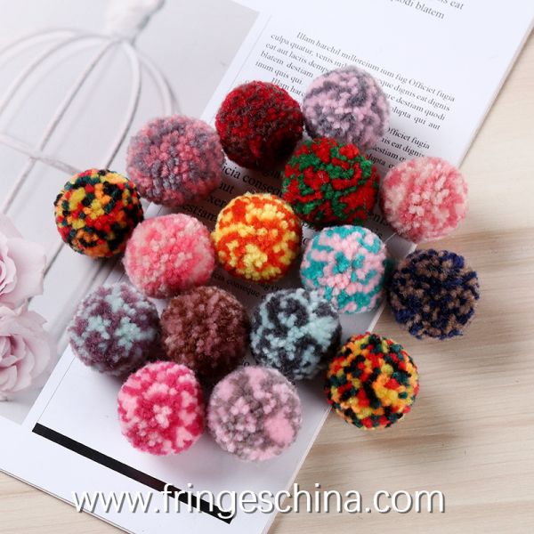 Wholesale Colorful DIY Multicolored Pom Pom Ball For Hat Costume Christmas Decoration