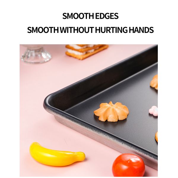 Customized Aluminized Baking Tray Sheet Pan for Bread Pizza Cake Cookie Bakery Oven