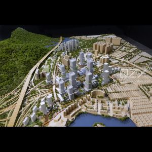 HUAYI Architecture Mockup Model Urban Planning Model 1/1500 Shenzhen Meilin