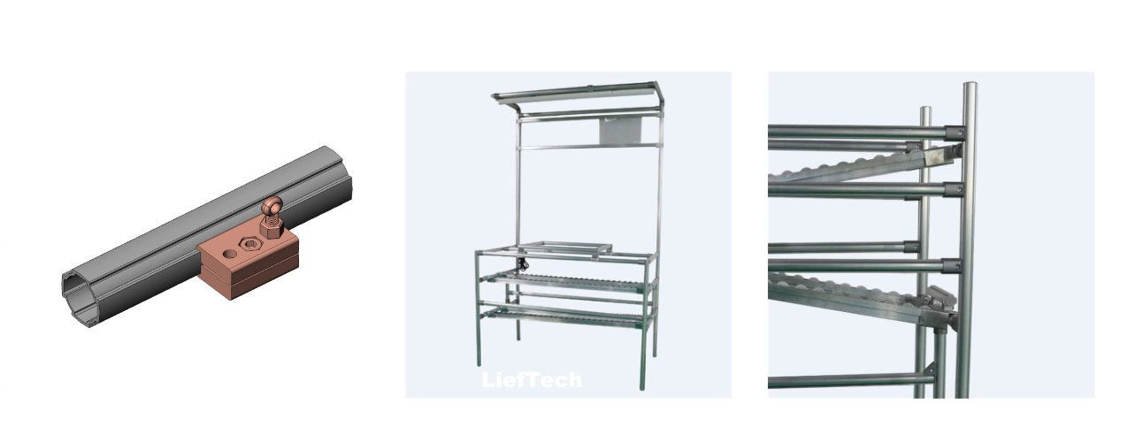 Double hole functional accessories and articulated screw kit light weight aluminum movable accessory
