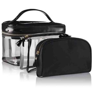 China Zipper Closure Hanging Bathroom Bag , Waterproof Toiletries Organiser Bag 3 In 1 on sale