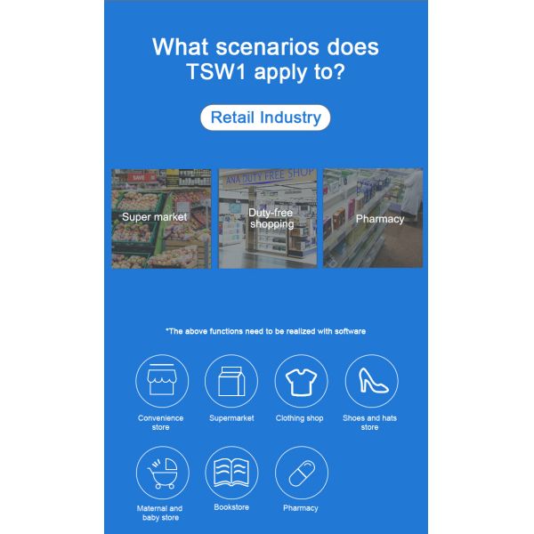 10 Points Capactive Touch Windows Electronic Digital Weighing Pos Scale with Power Supply