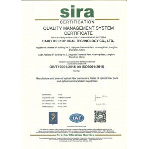 Carefiber Optical Technology Co., Ltd Certifications