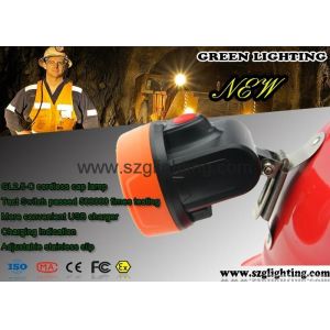Orange 6000lux LED Mining Light Strong Brightness LED Mining Headlamp 2.8Ah