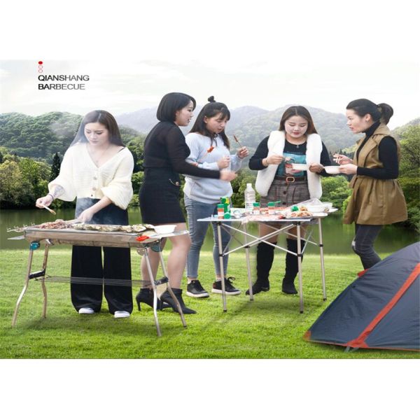 Outdoor/indoor Portable Foldable Tabletop Camping charcoal Barbecue Grill