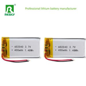 Solar Lithium Polymer Battery Cell 602040 450mAh 3.7V Rechargeable Lipo Battery