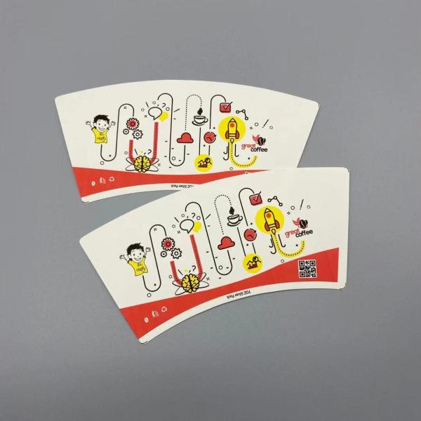 Customizable Paper Cup Fan made from food grade wood pulp paper and PE coating