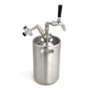 4L Vacuum Ball Lock Mini Keg CO2 Pressurised Soda Keg Dispenser
